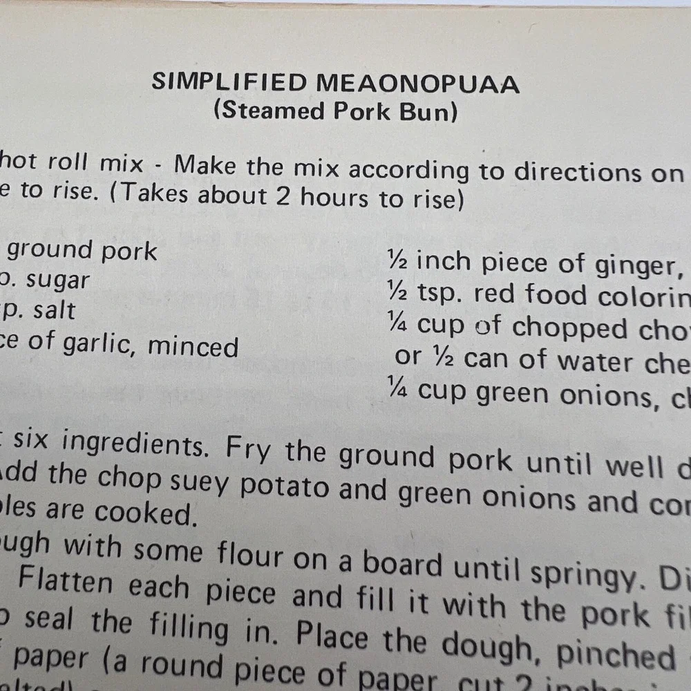 Vintage 1974 Maui Extension Homemakers Council Favorite Recipes Cookbook Hawaii